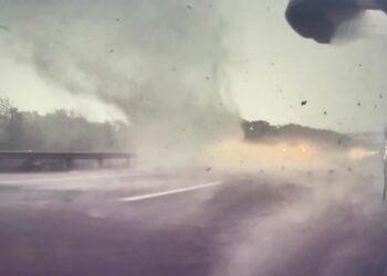 Tornado Crosses Rhode Island Highway, Captured on Camera